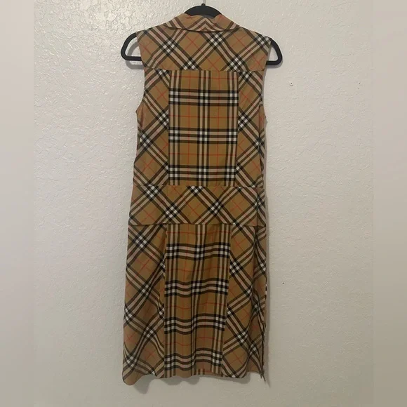 Authentic Iconic Print Burberry Luna Sleeveless Tie-Neck Dress (Size 2) - Picture 6 of 10